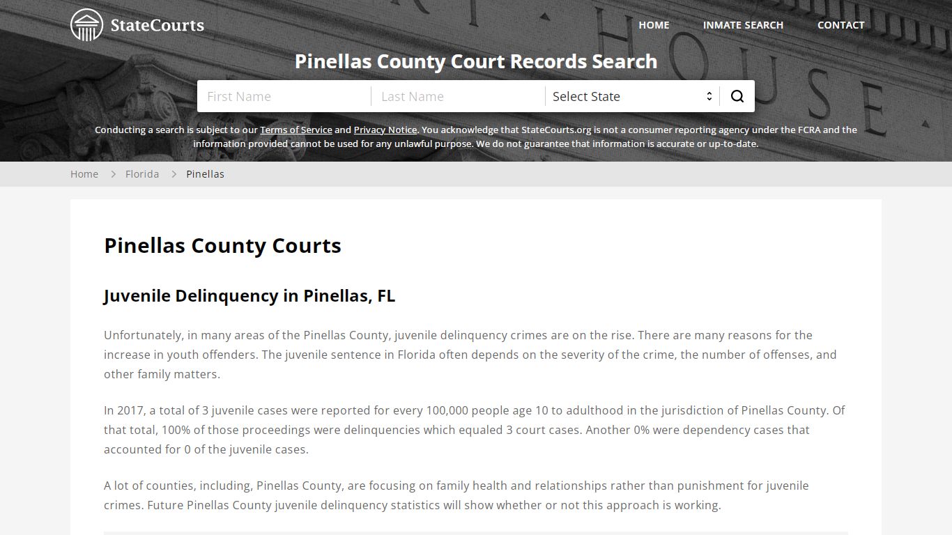 Pinellas County, FL Courts - Records & Cases - StateCourts
